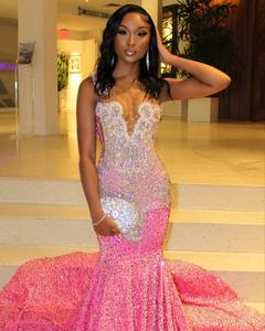 Ball Gowns: Shannon Christina Elegant Showgirl Sequined Gown