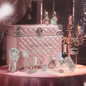 Flower Knows Swan Ballet Pink Antique Makeup Case