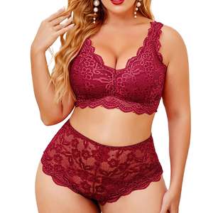 Lace Flower Women Plus Size Underwear Outfit