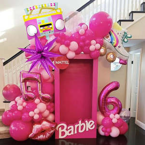 Balloon Garlands: 126Pcs Hot Pink Balloons Garland Arch