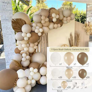 Balloon Garlands: Apricot Brown Balloons Garland Arch Kit