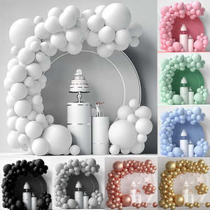 White Gold Balloon Garland Arch Kit