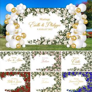 Photography Backdrops: Personalize Wedding Backdrop Green Leaf Color