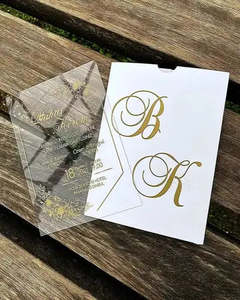 Invitations: Custom Wedding Party Invitation Cards - Handmade Acrylic