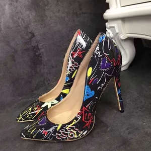 WomenS Graffiti high heels pumps