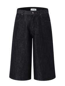 Mens Wear: Men's Wide-Leg Denim Shorts