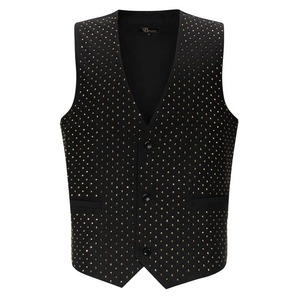 Mens Wear: BAROCCO All Front Rhinestone Vest