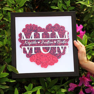 Mothers Day Collection: Customised Love Flower Photo Frame Mother's Day Gift