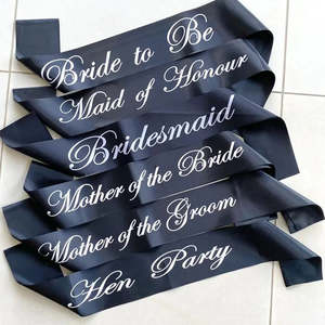Elegant Wedding Sash for Bridal Party Celebrations