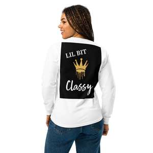 Love To Love Collection: LIL BIT CLASSY Garment-dyed heavyweight long-sleeve shirt