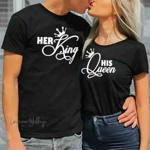 Couples Crown Print Tee Set