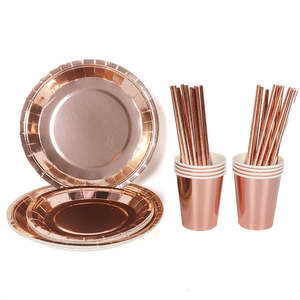 Party Supplies: Disposable Party Supplies Tableware Set Decoration Supplies