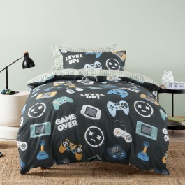 Products: Game Over Duvet Cover Set by Squiggles