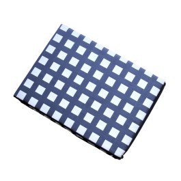 Products: Ink Blue Check Fitted Sheet