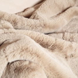 Plush Faux Fur Throw Big Bear Pewter