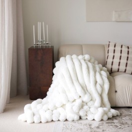 Products: Benni Faux Fur Throw Cream