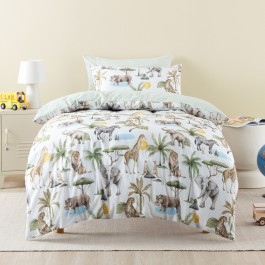 Products: Sunny Safari Duvet Cover Set by Squiggles