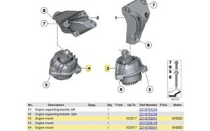 BMW 5 SERIES ENGINE MOUNT 2116785601 523i 528i N20 F10 F11 F07 – Automotive Lu&hellip;