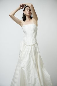 Sawyer Corset – Customizable Silk Corset with Modern Lace-Up - LVR Bridal