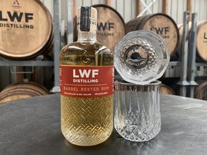 Products: Gift Pack LWF Distilling – Barrel Rested Rum 500ml 40% & 2 x 300ml glasses