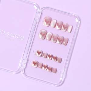 Press-on Nails: Little Blush Hearts