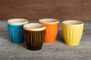 Four-pack of Beakers (Regular) - Lyttelton Pottery
