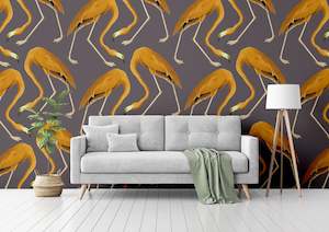 Kids Wallpapers: Flamingos Wallpaper - Golden
