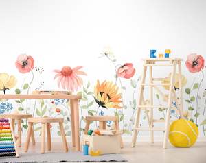 Kids Wallpapers: Watercolour Garden - Sunflower