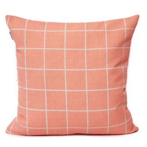 Pink Cushions: Grid - Salmon