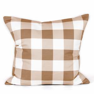 Buffalo Check Cushion - Pumpkin