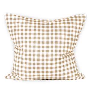 Gingham Cushion - Ginger