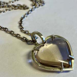 Necklaces: Love Pendant, Smokey Quartz, Sterling Silver