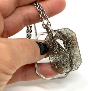 Maca Metals: Glitter Gem pendant