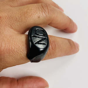 Maca Metals: "If 2020 was a Ring" Oblong in Matte Black