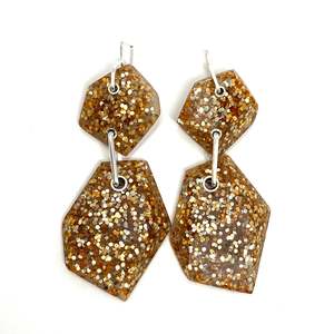 Rock Earrings: Double Rock earrings, Ultra glitter