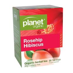 Herbal Teas: Rosehip & Hibiscus Organic Tea 25pk