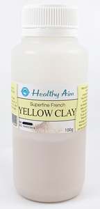 Healthy Aim French Cosmetic Yellow Clay 100g Superfine Powder Face Hair Mask