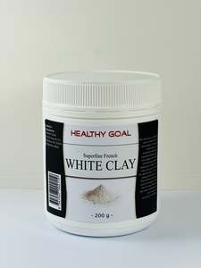Healthy Goal French Cosmetic White Clay 200g Superfine Powder Face Hair Mask