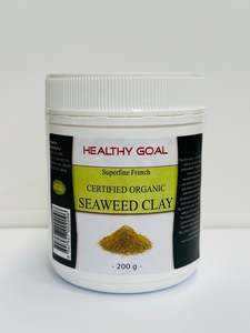 Healthy Goal French Cosmetic Organic Seaweed Clay 200g Superfine Powder Face Hair Mask