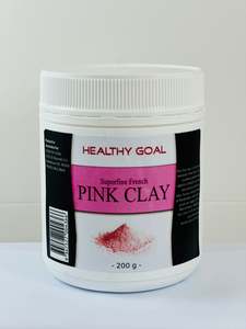 Healthy Goal French Cosmetic Pink Clay 200g Superfine Powder Face Hair Mask