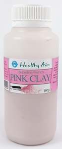 Healthy Aim French Cosmetic Pink Clay 100g Superfine Powder Face Hair Mask