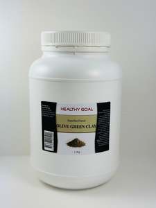 Healthy Goal French Cosmetic Olive Green Clay 1Kg Superfine Powder Face Hair Mask