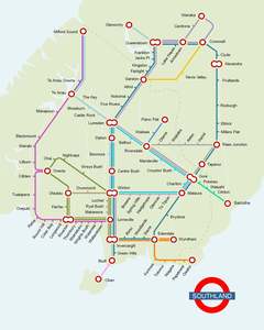 Mac Digital And Acrylic Artist: Thinking Big Southland - Tube Map Giclee Print
