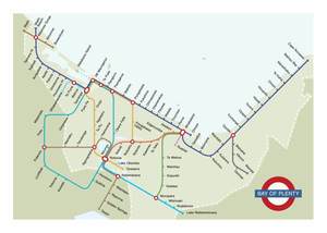 Plenty Tracks (Bay of Plenty Tube style Map) - Poster quality print