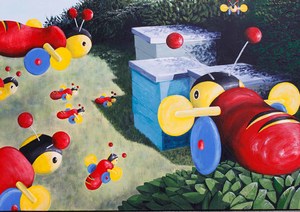 Mac Digital And Acrylic Artist: Coming Home - Giclee Print