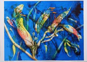 Christie Cramer: Flax Flowers A3 Print