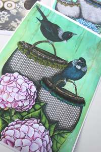 Tui on Maori Baskets