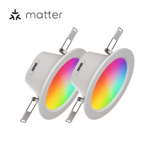 Nanoleaf Essentials Colour Smart LED Downlights (Matter Compatible) – 2 Pack