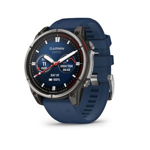 Garmin Quatix 8 47 mm AMOLED Sapphire (Titanium bezel with captain blue silicone band)