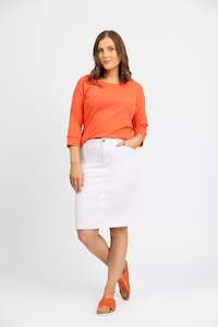 M433 Georgia Skirt - White Denim
